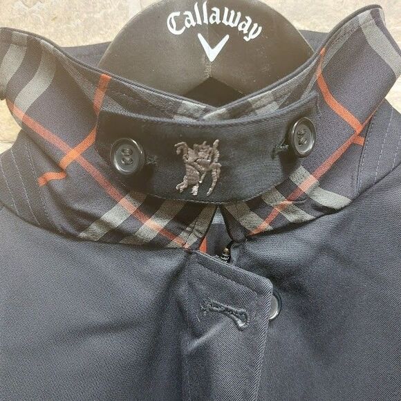 Burberrys Vintage Womens 14R Navy Harrington Jacket Nova Check Lining Excellent - Picture 7 of 16